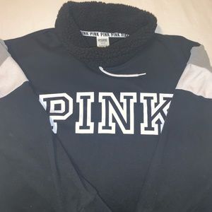 Sherpa Cowl Neck VS Pink sweatshirt